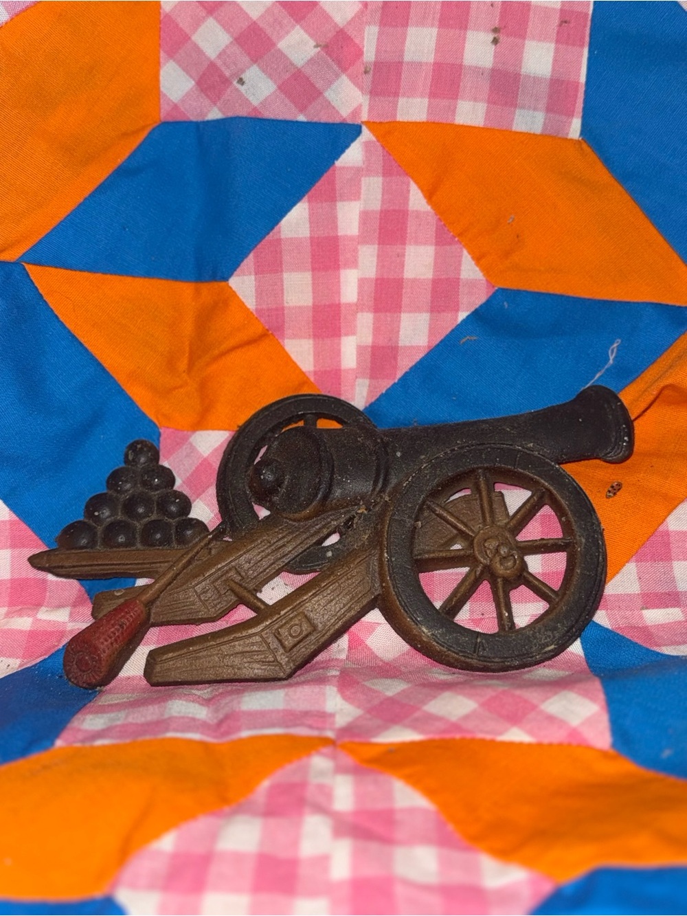 Sexton Cast Metal Cannon wall plaque